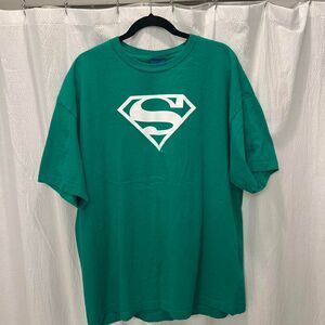 Vintage green Superman logo T-shirt